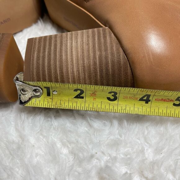 Lucky Brand Sheirin Leather latte Bewell anckle Boots side zipper SZ 10M - Picture 6 of 7
